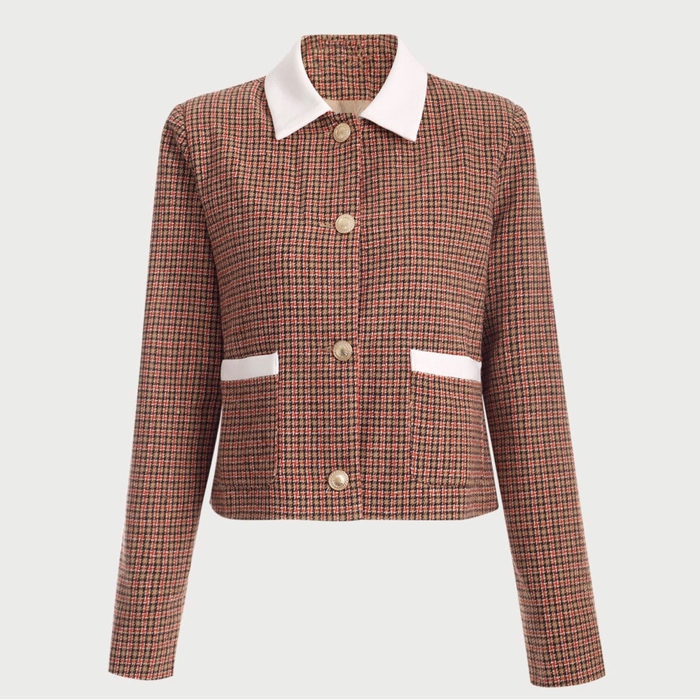 Rihoas Tweed Cropped Jacket